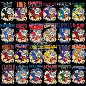 26 Santa Christmas Basketball Teams Designs Bundle PNG