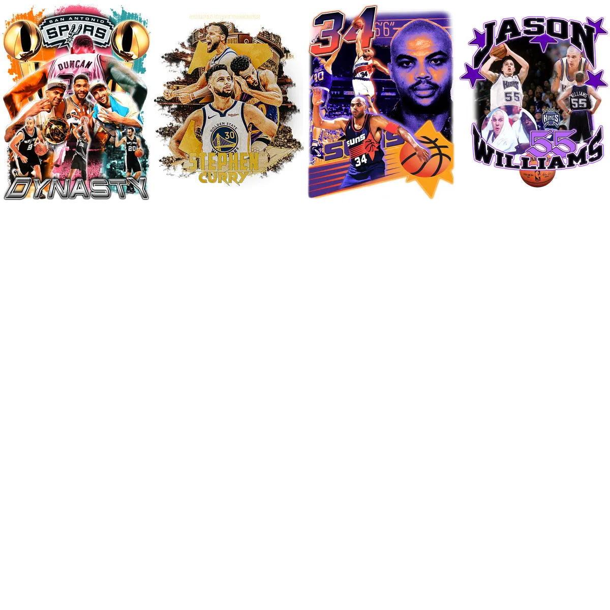 37 Basketball Bootleg Players Designs Bundle PNG