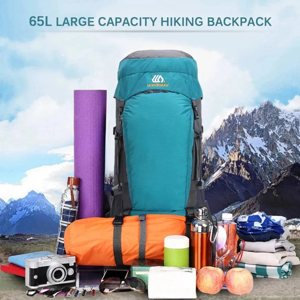 65L Hiking Backpack Waterproof Outdoor Sport Travel Daypack for Men Women Camping Trekking Touring