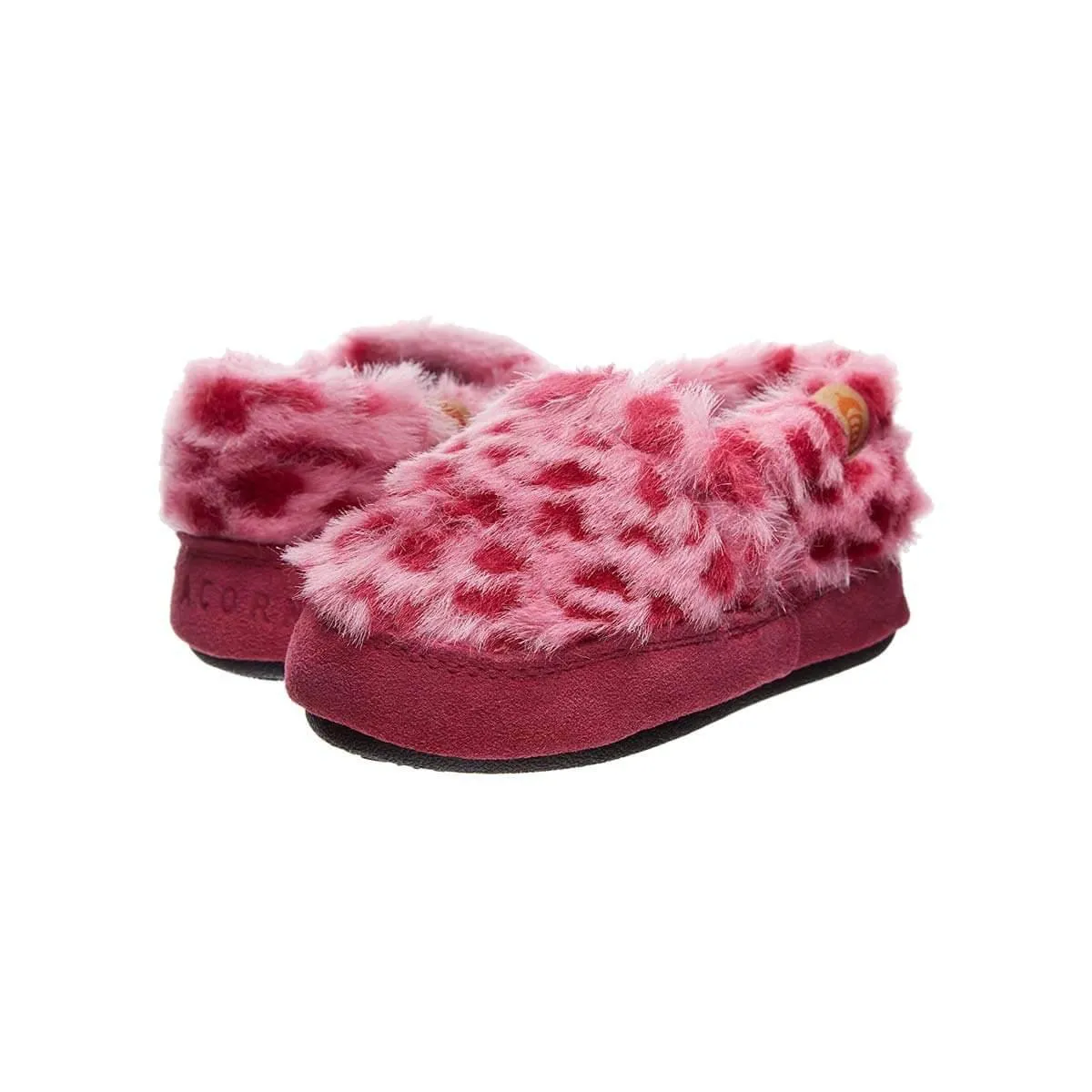 Acorn Kids' Moc Slippers - Original Outdoor, Pink Ocelot, K12/13 | A10089BTJ12-13