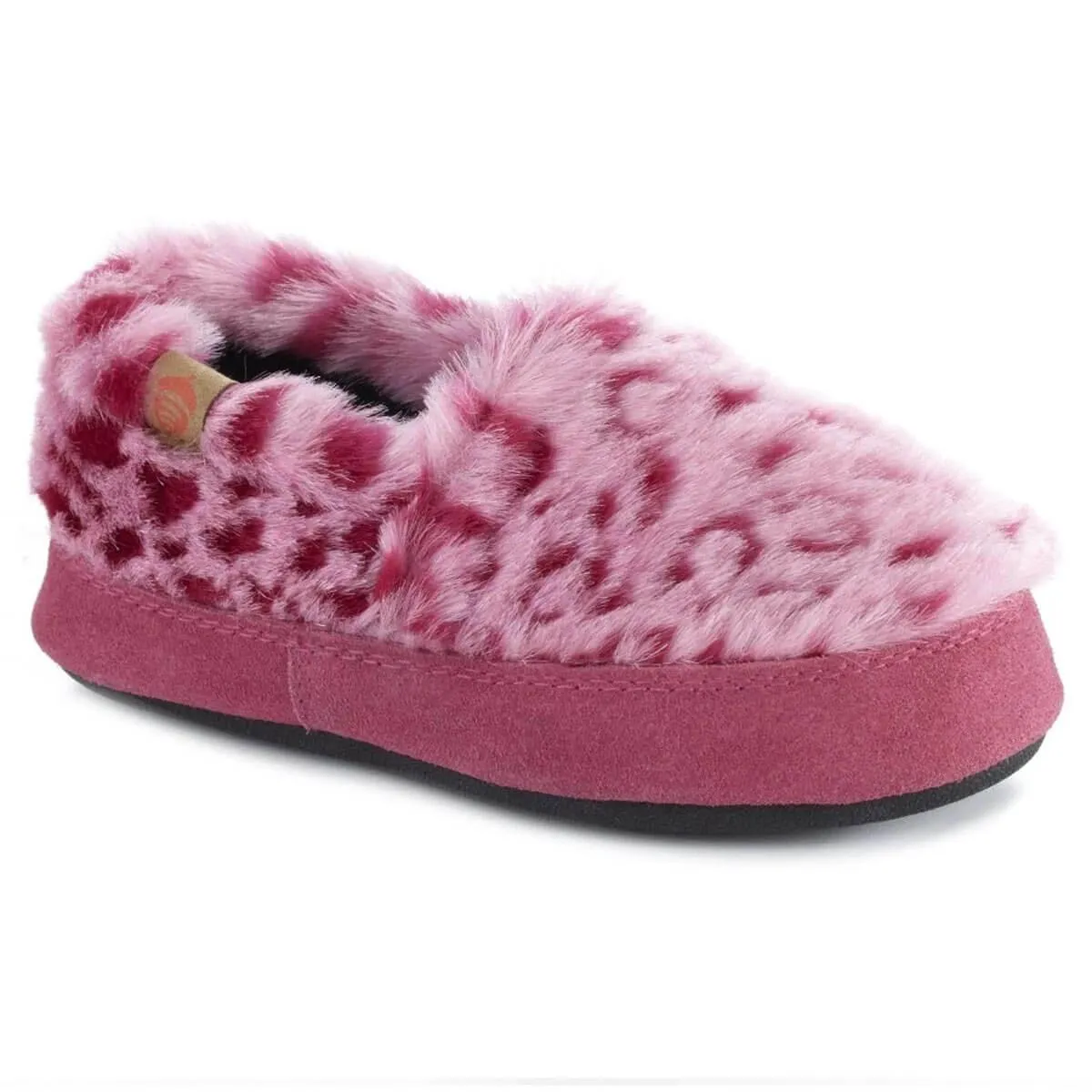 Acorn Kids' Moc Slippers - Original Outdoor, Pink Ocelot, K12/13 | A10089BTJ12-13