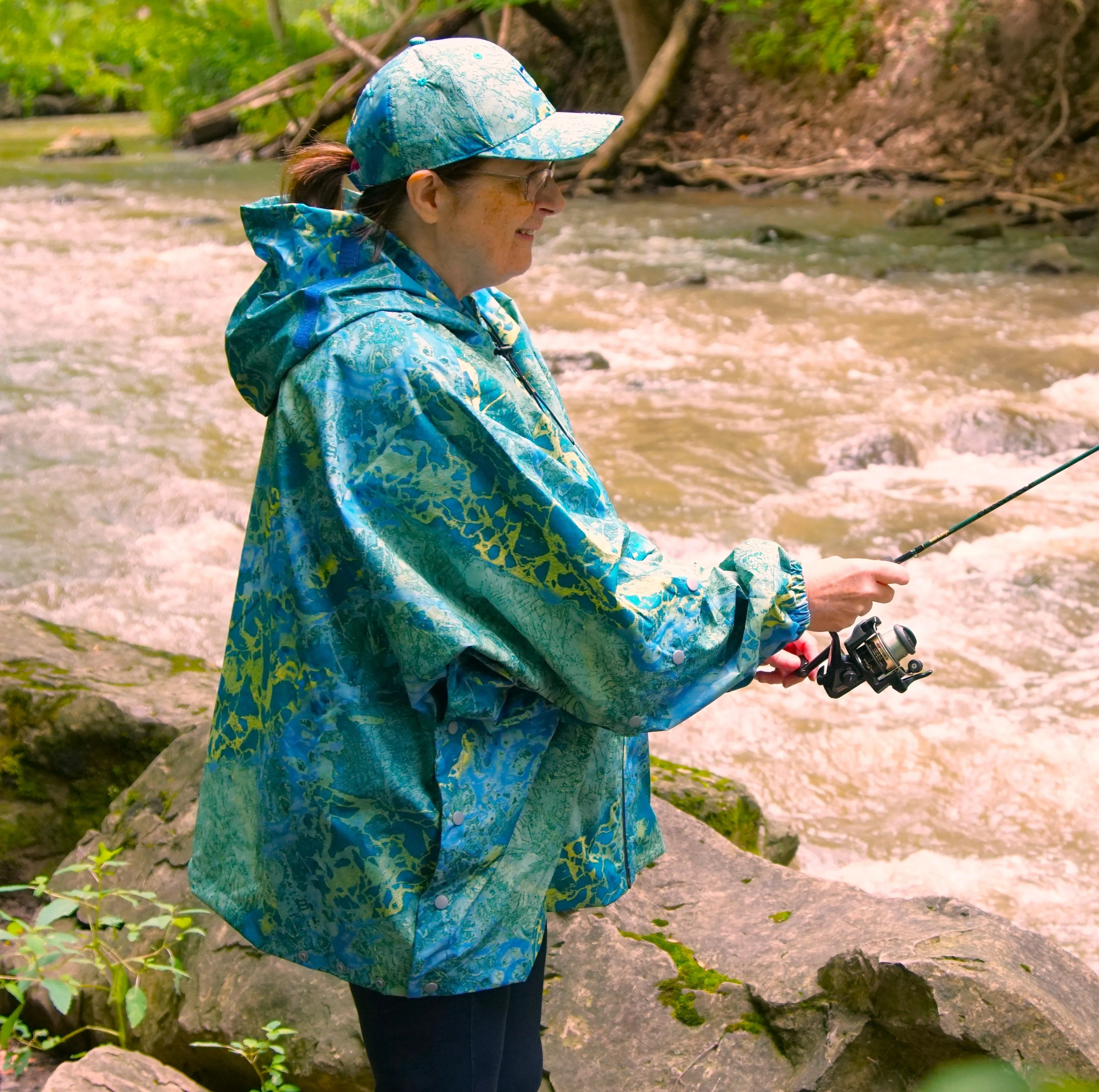 Brella 2015 Blue Yellow Unisex Rain Jacket