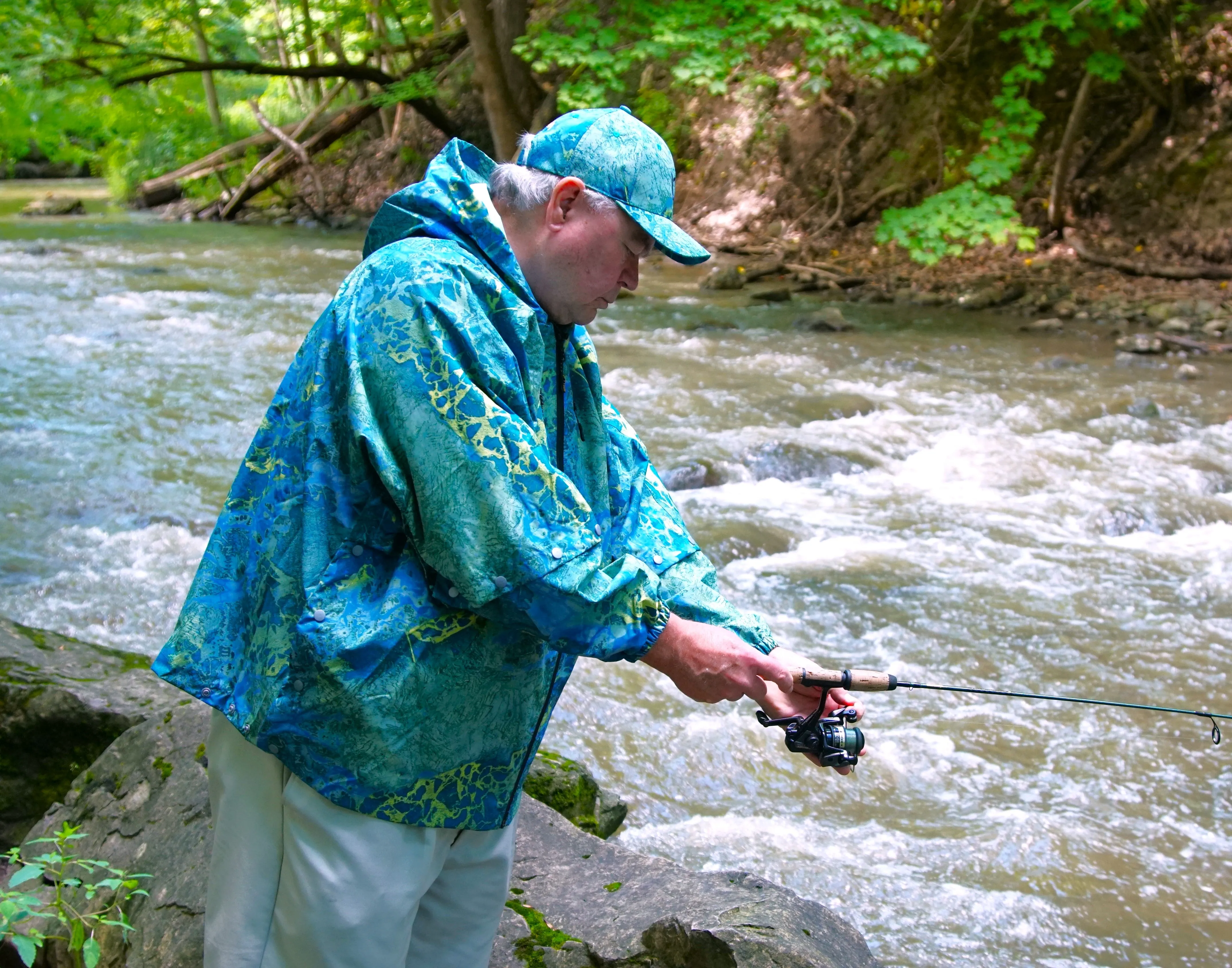 Brella 2015 Blue Yellow Unisex Rain Jacket