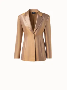 Fitted Single Breasted Jacket in Golden Lurex