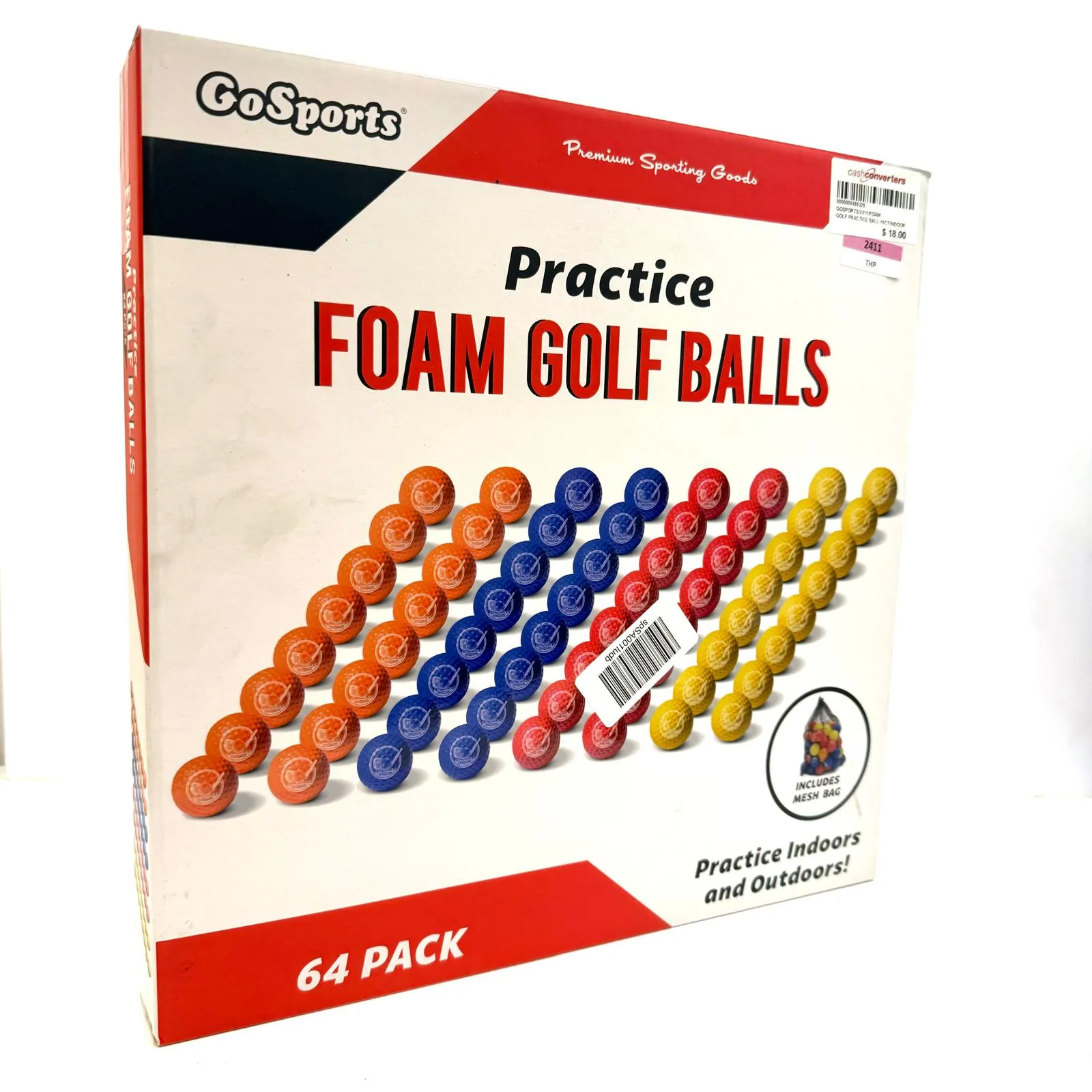 GoSports Foam Golf Practice Balls Realistic Feel and Limited Flight Use Indoors & Outdoors