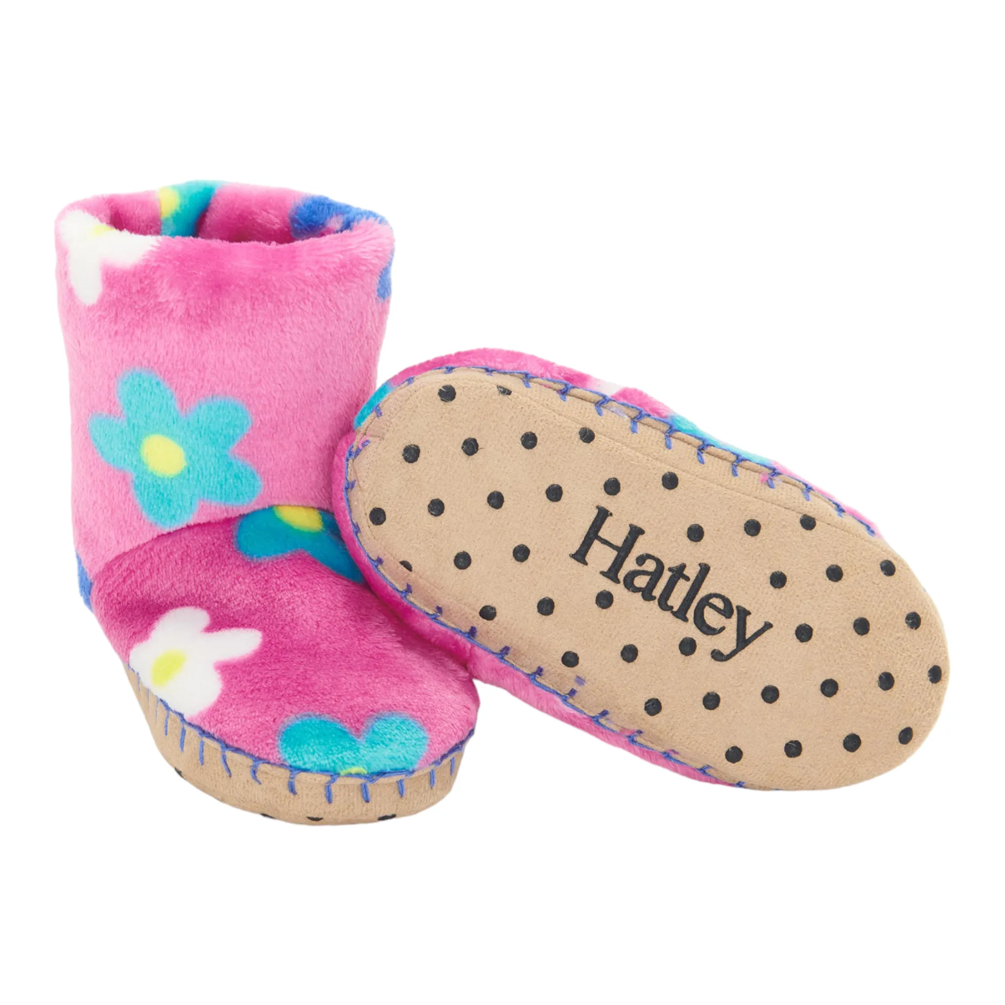 Hatley Daisy Fuzzy Fleece Slipper