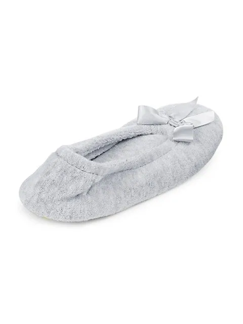 ISOTONER Classic Terry Ballet Slipper Heather Grey