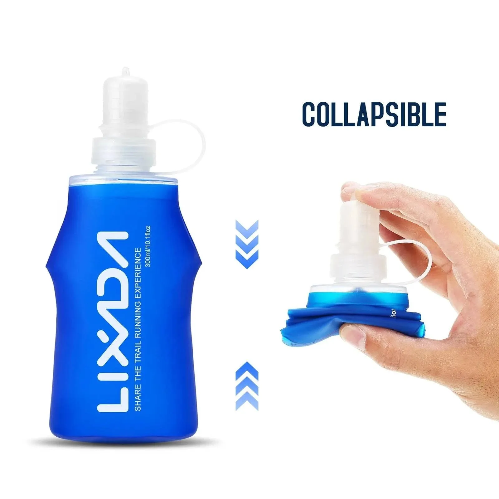 Lixada Soft Bottle Folding BPA Free Hydration Water Bottle for Outdoor Running Hiking Cycling