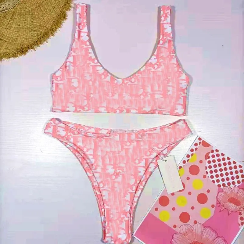 Luxury Designer Swimsuit with Captivating Letter Print