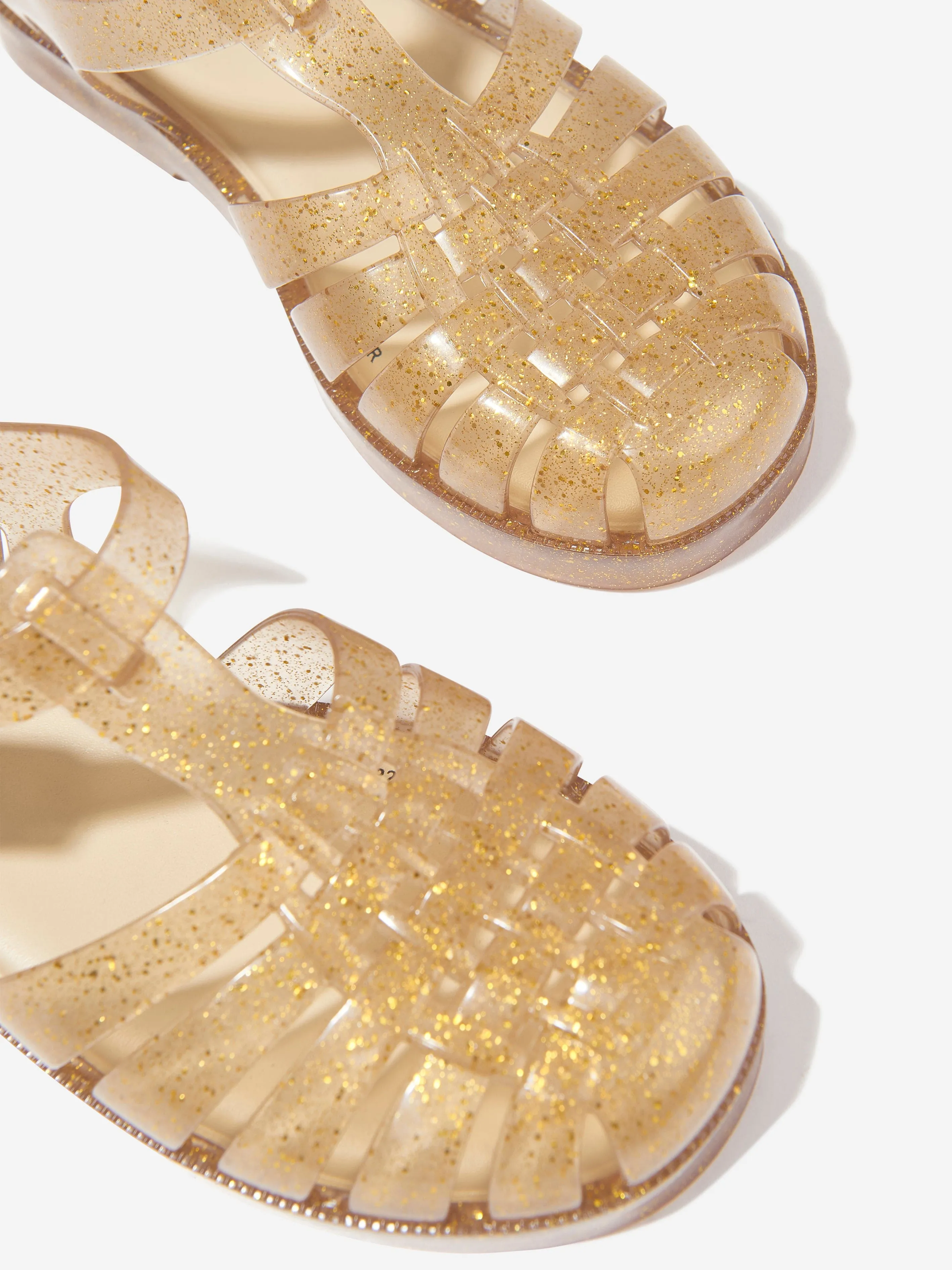 Mini Melissa Girls Possession Shiny Sandals in Gold