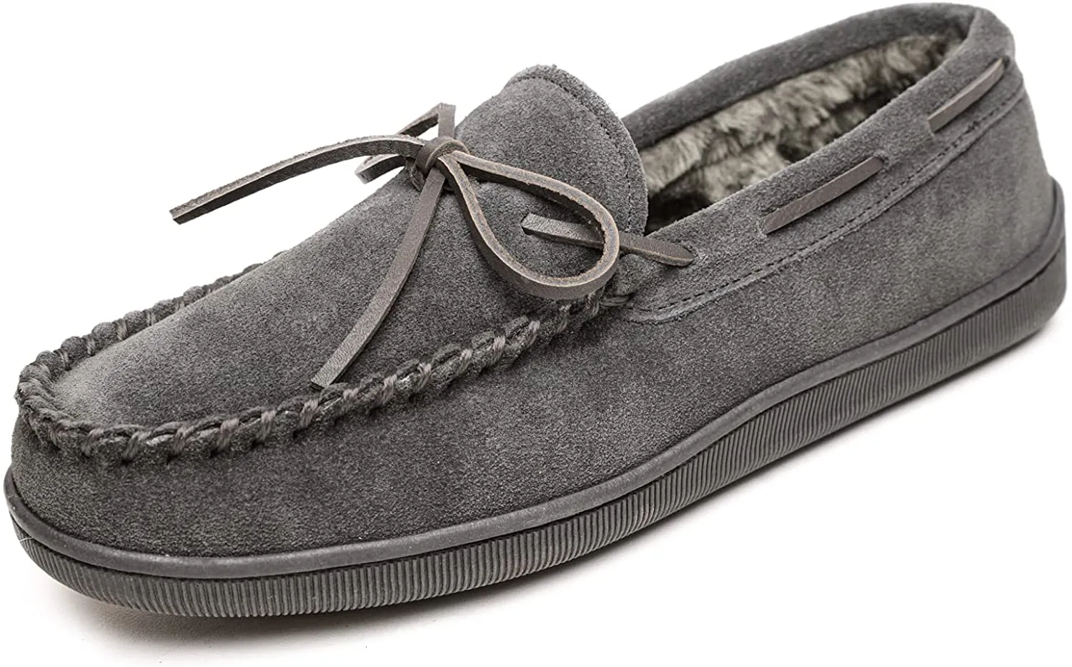 Minnetonka Men's Pile Lined Hardsole Moccasin