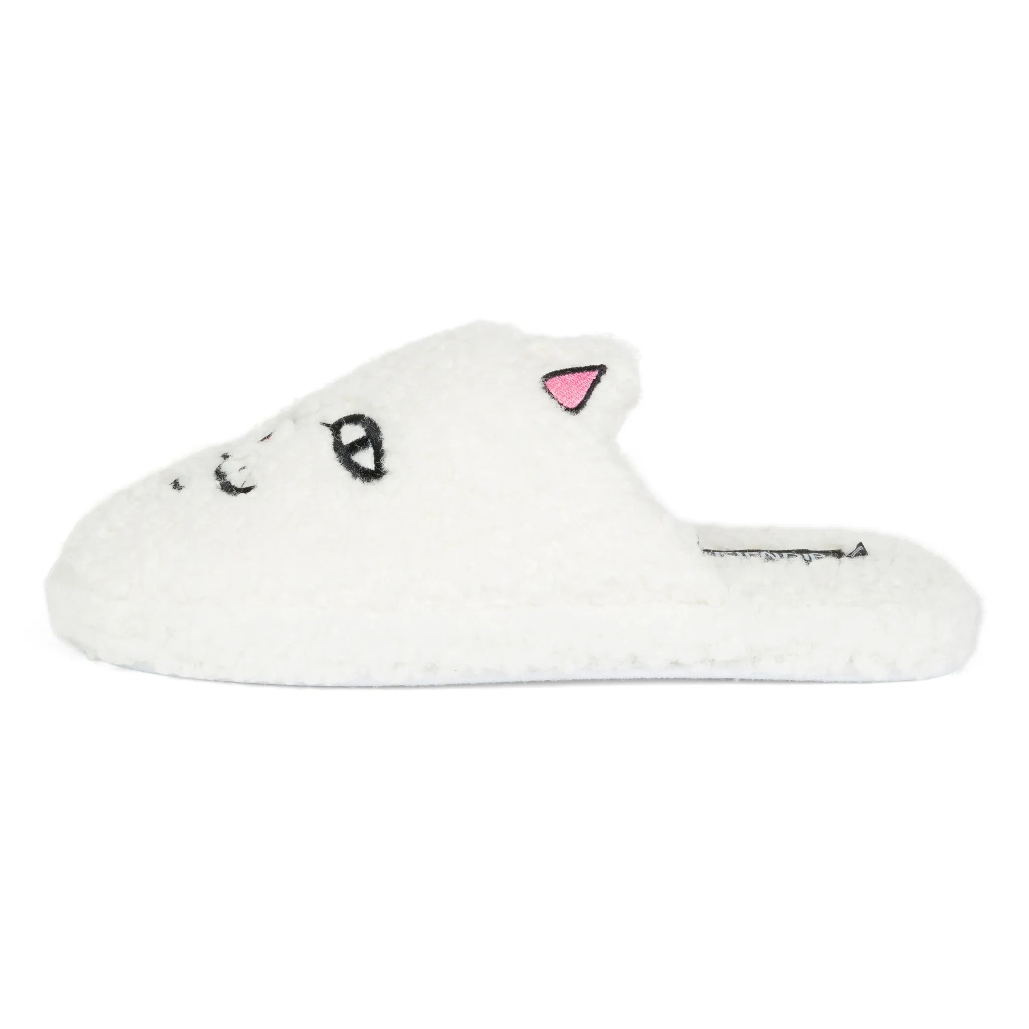 Nerm Face Fuzzy House Slippers (White)