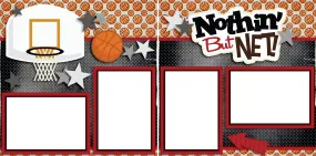 Nothin But Net Red - Digital Scrapbook Pages - INSTANT DOWNLOAD