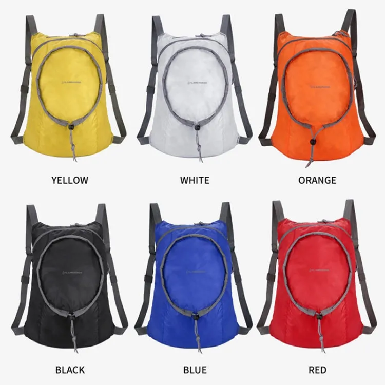 Nylon Waterproof Collapsible Backpack Women Men Travel Portable Comfort Lightweight Storage Folding Bag(Yellow)