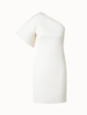 One-Schoulder Cocktail Dress in Wool Double-Face