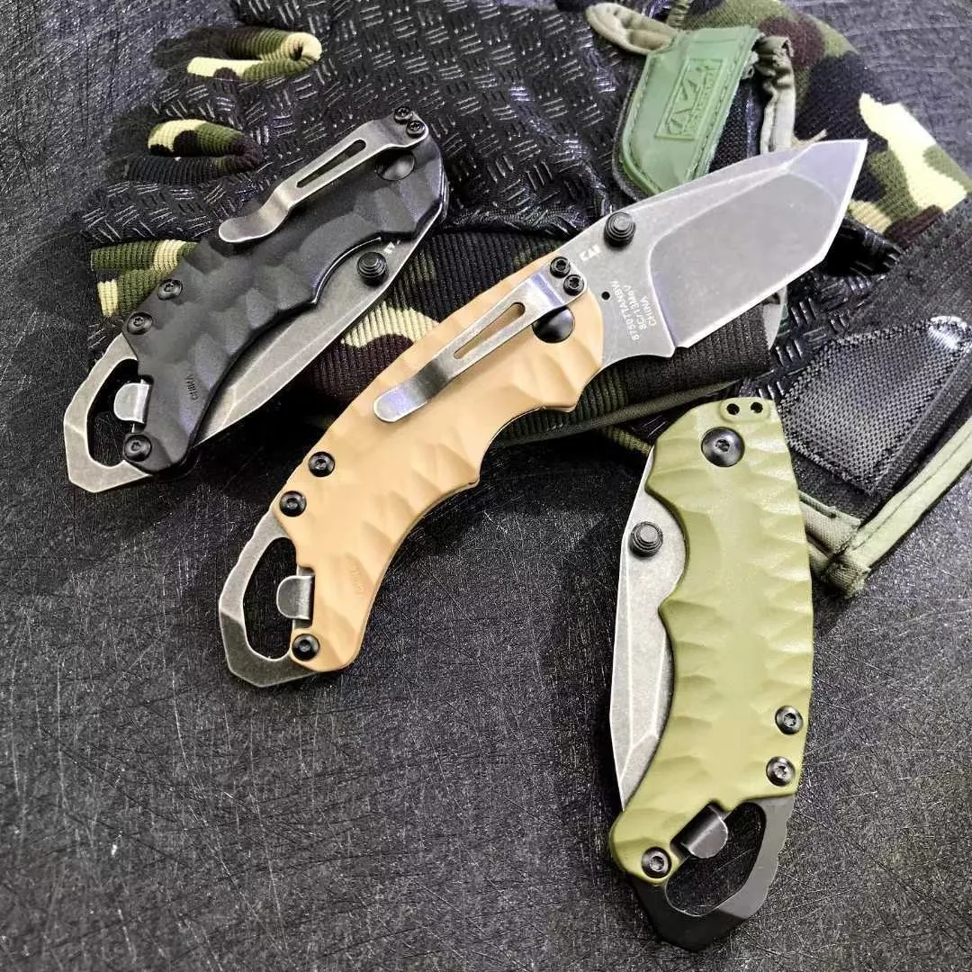 Outdoor Knife Shuffle Ii Glass Filled Nylon Handle Edc Hiking Hunting Pocket Folding Survival Camping Knife