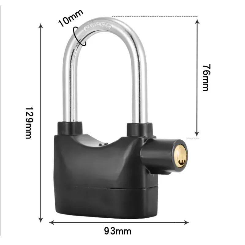 Outdoor Waterproof Siren Alarm Padlock