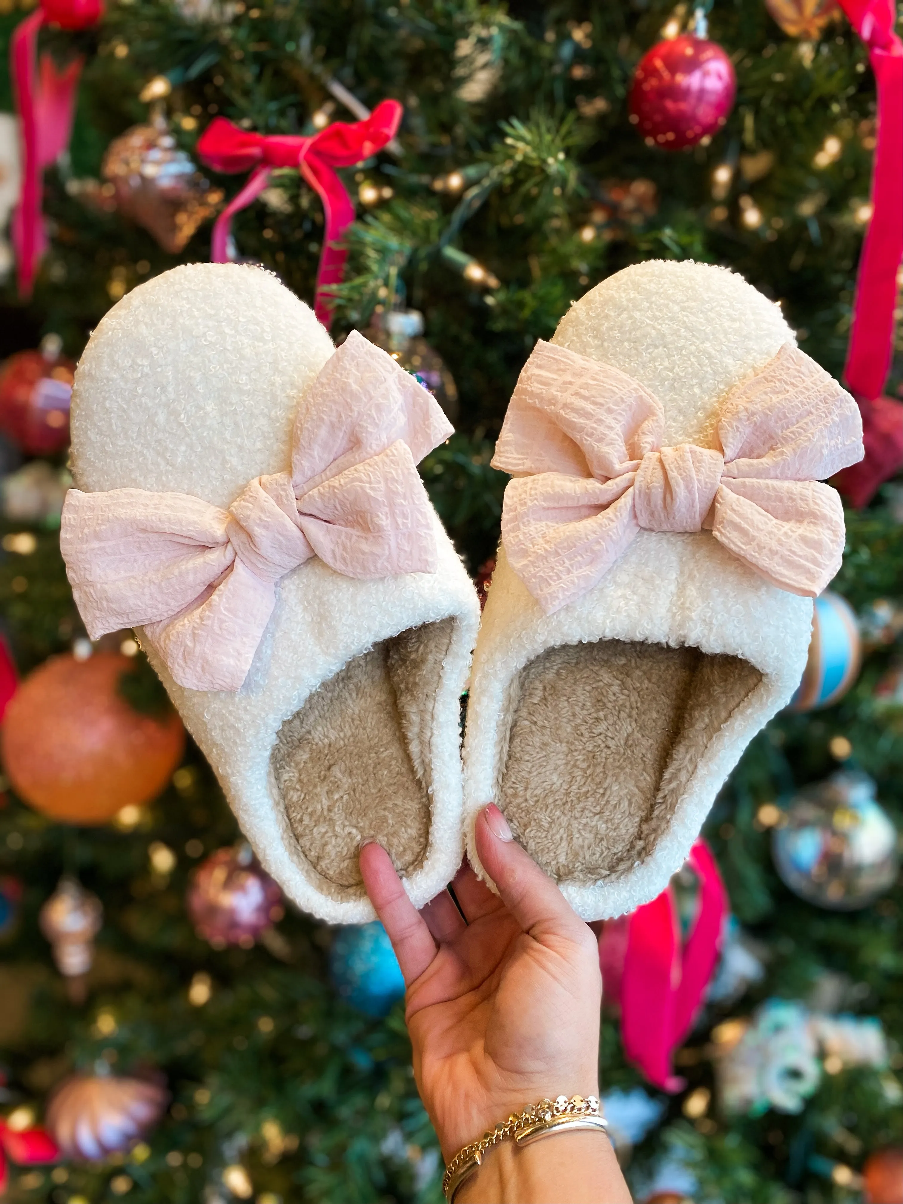 Pink Bow Slippers (Black Friday)