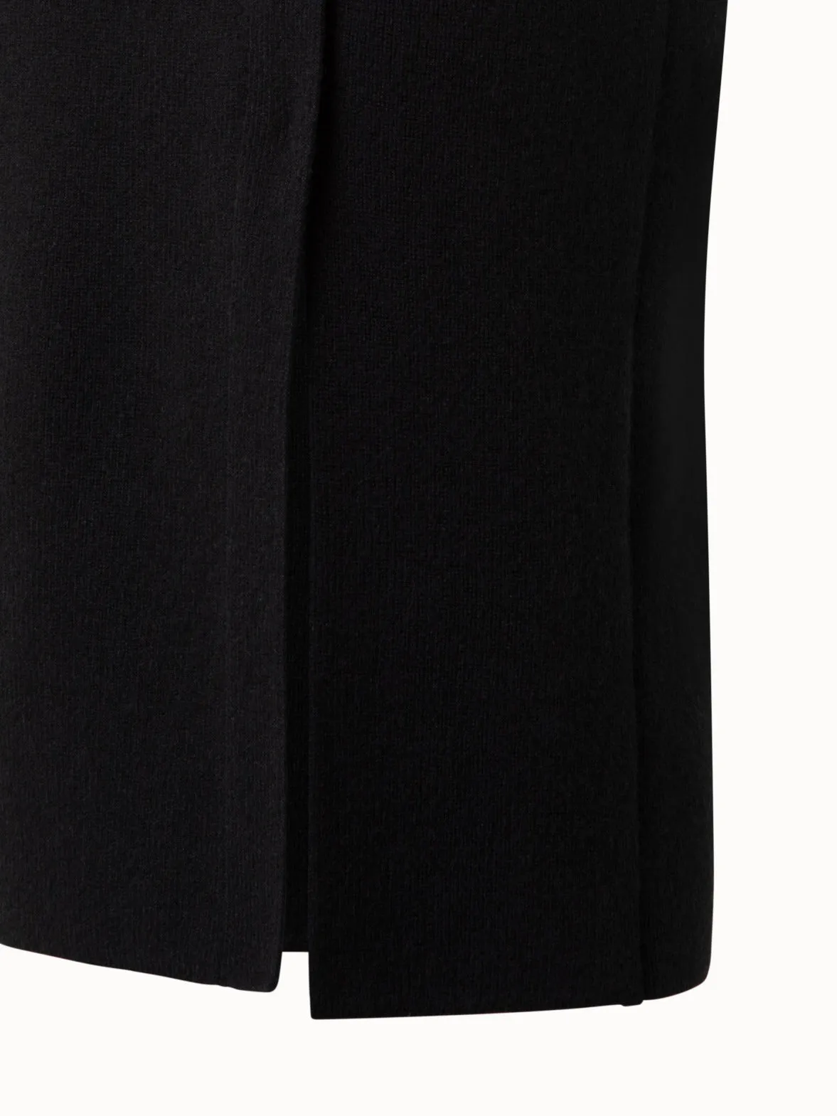 Ribbed Cashmere Knit Skirt