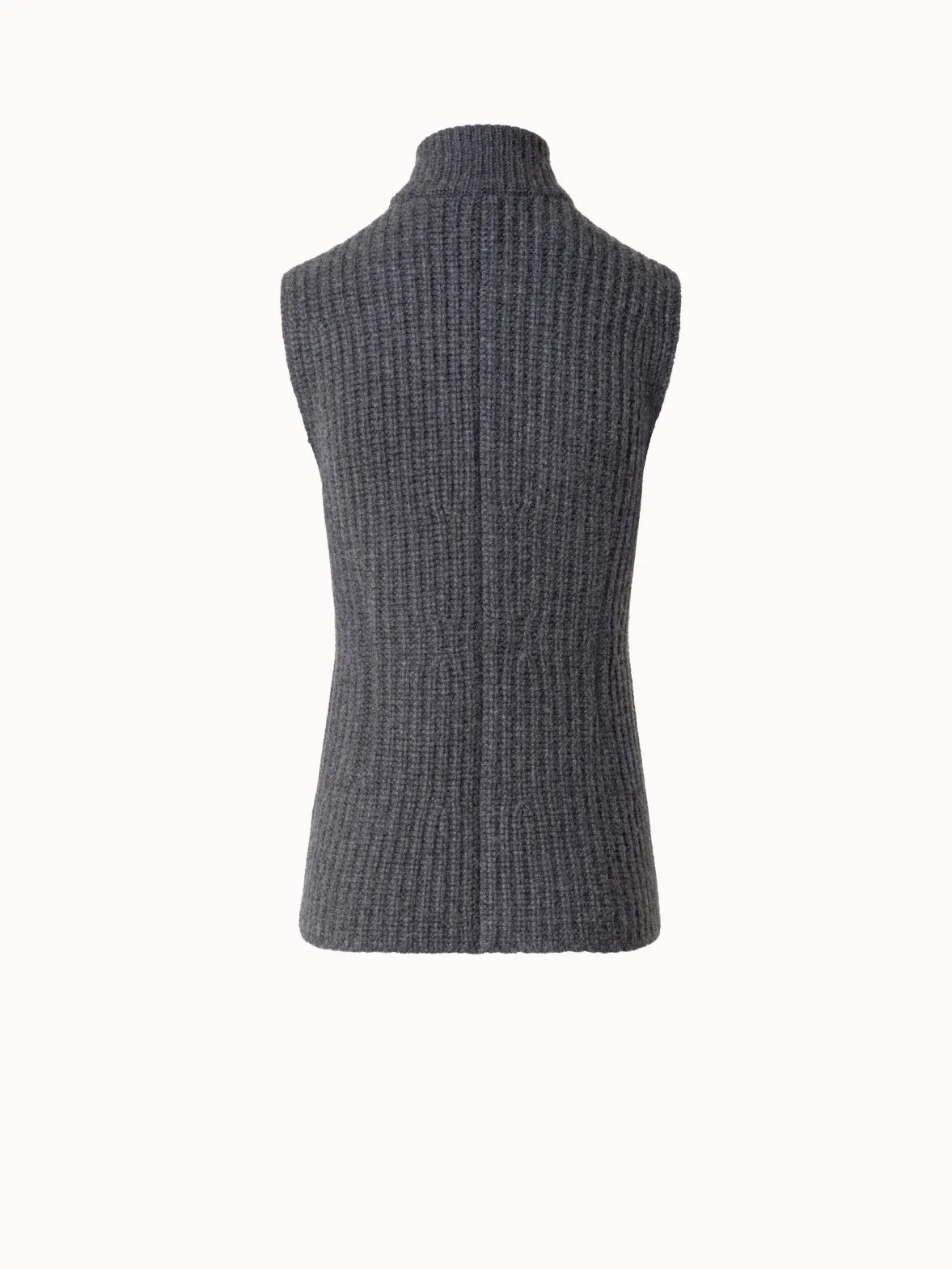 Sleeveless Cashmere Heavy Knit Gilet