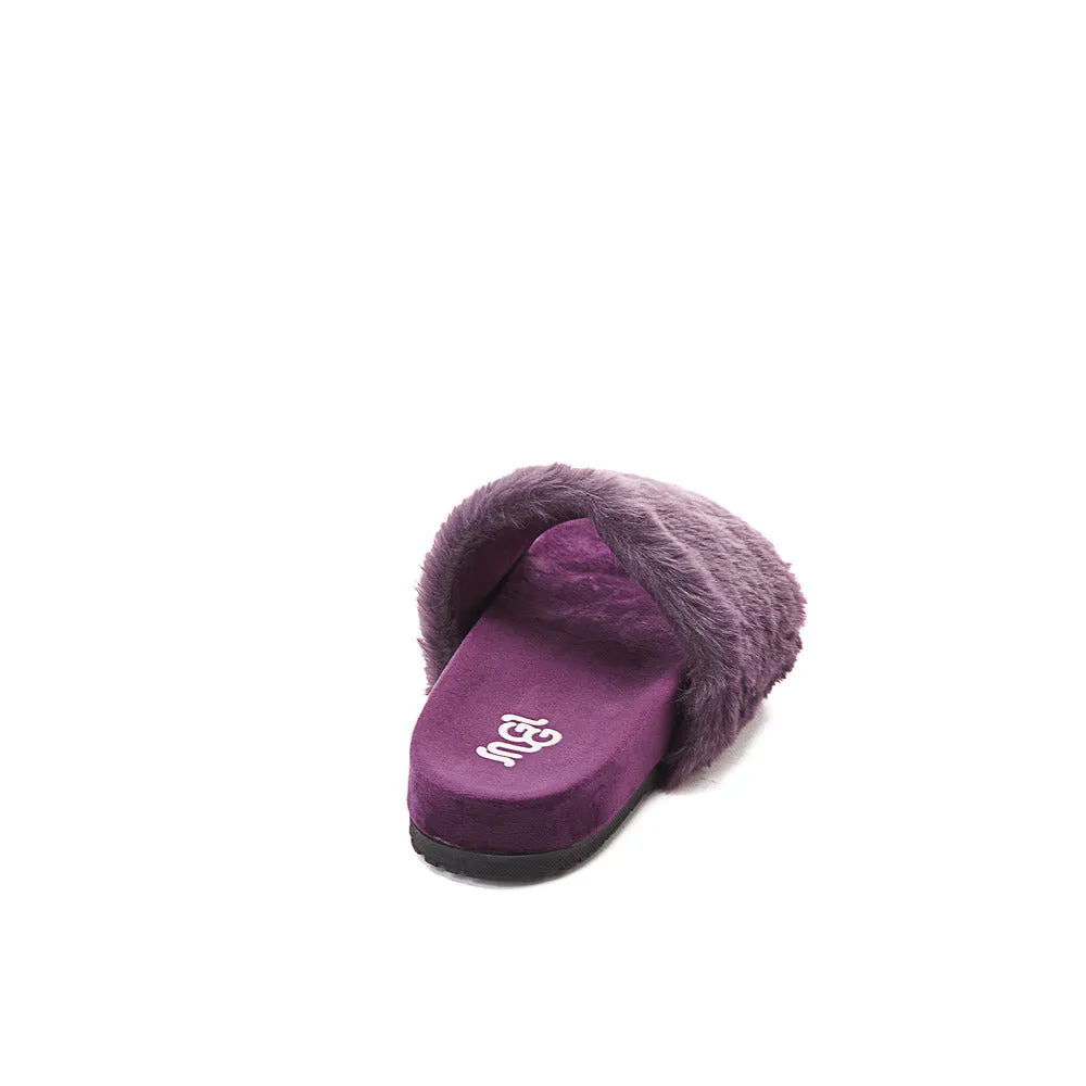 Snuggs Fuzzy Slipper Purple