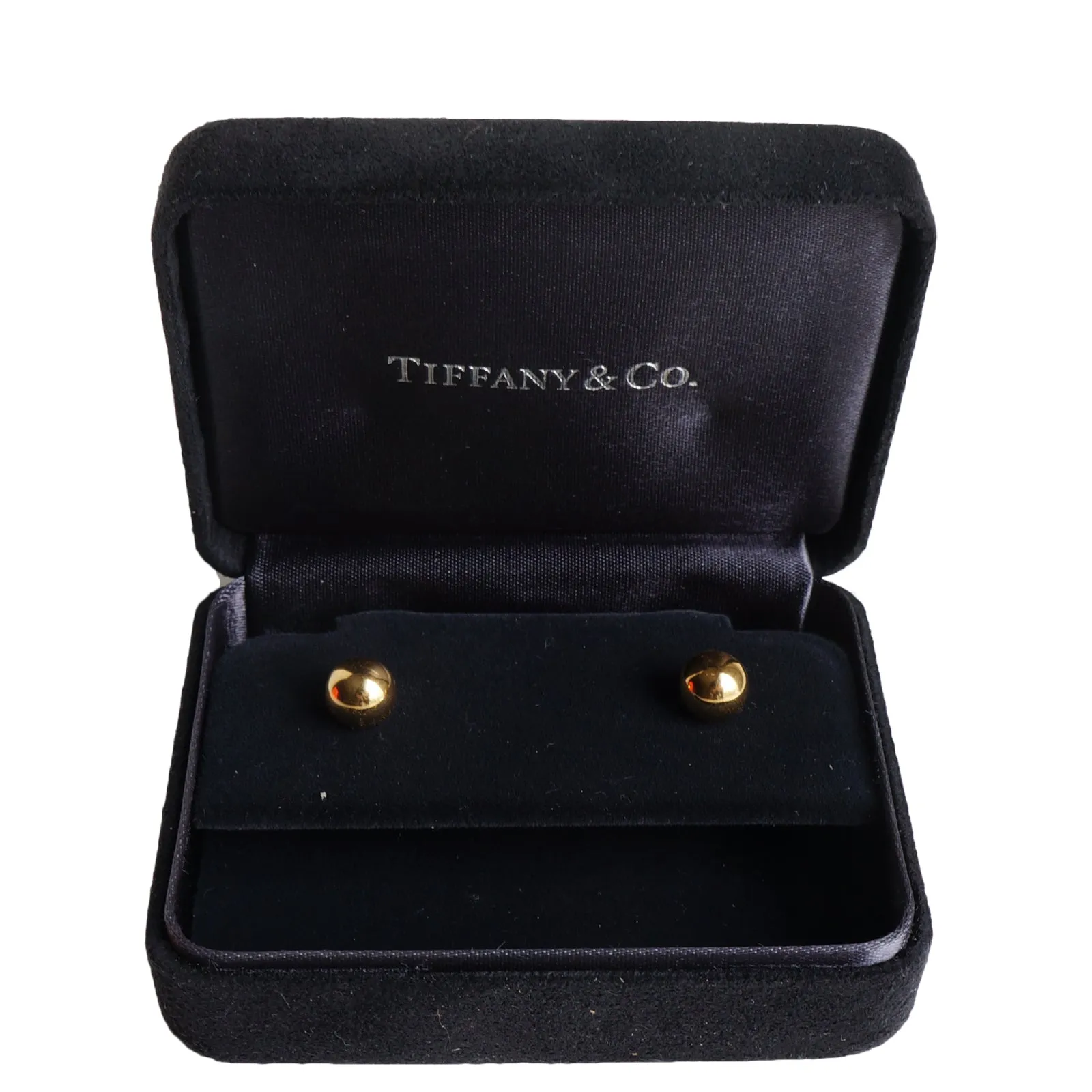 TIFFANY HARDWEAR 18K GOLD BALL EARRINGS