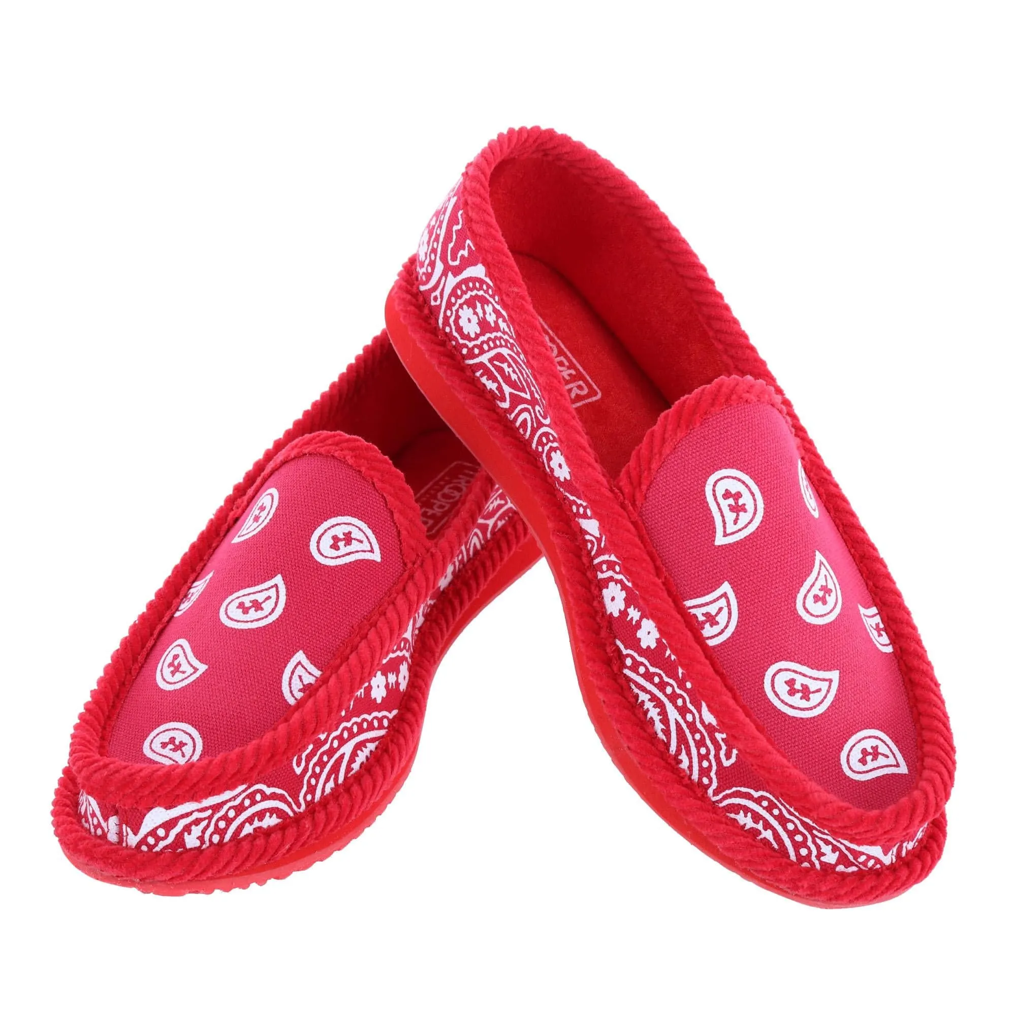 Trooper America Men's Bandana Print Slip On House Shoe Slipper