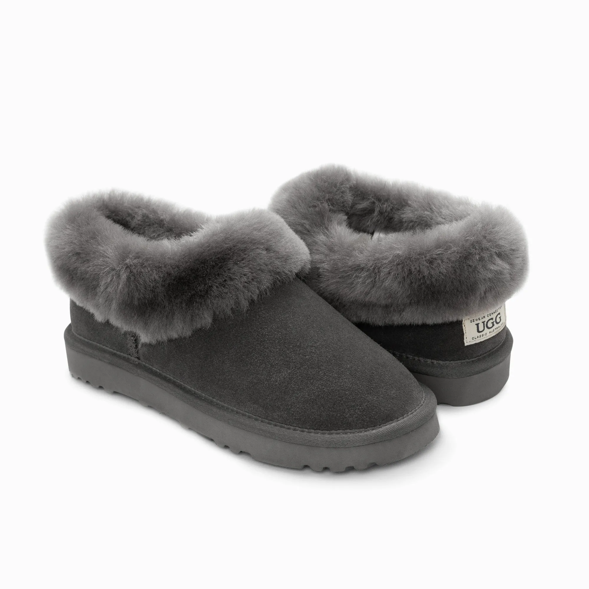 Ugg Slippers Avery Unisex Premium Sheepskin Slippers Suede