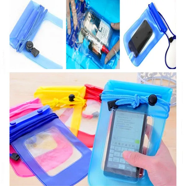 Water Dirt Snow Proof Case Waterproof Protection Underwater Travel Dry PVC Bag Cell Phone Perfectly Size for All Phone