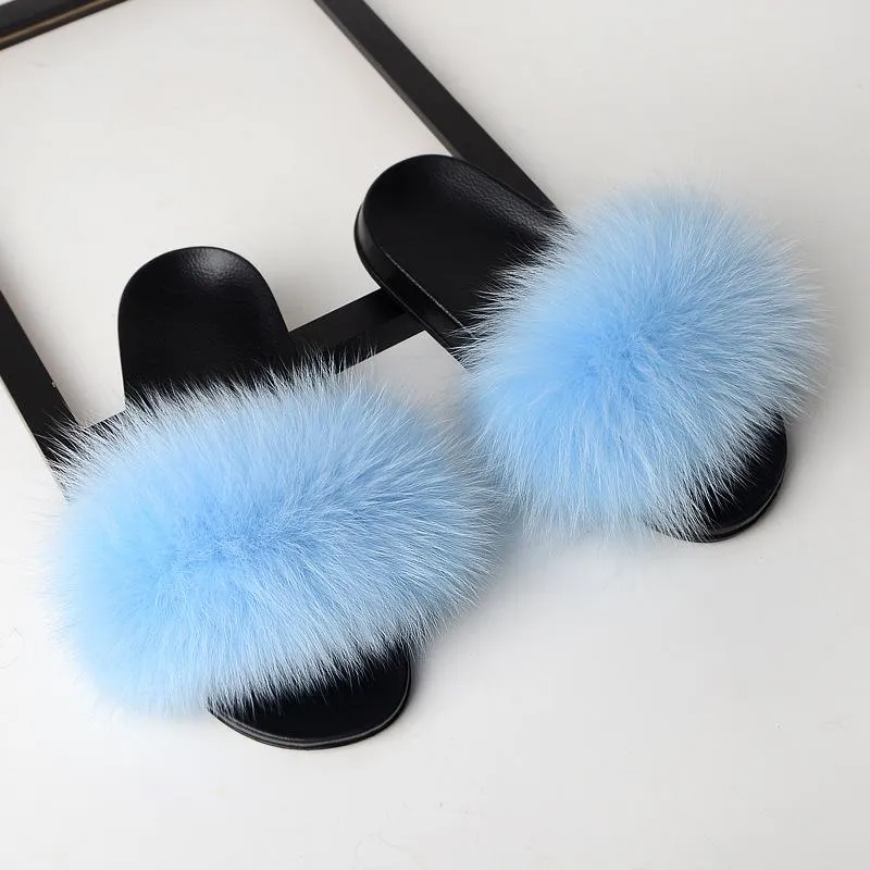 Women Summer Outdoor Casual Furry Slides