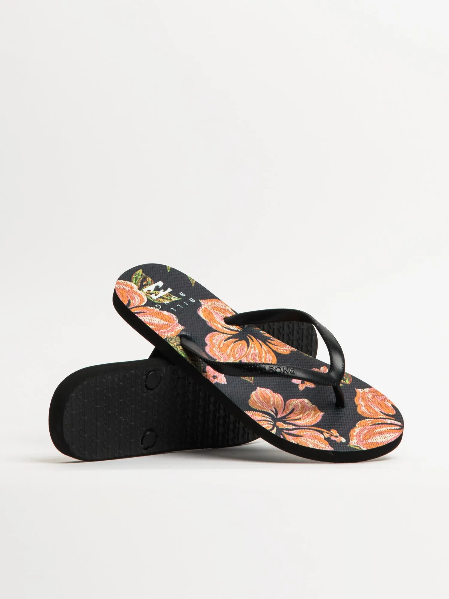 WOMENS BILLABONG DAMA BLACK OVERFLOW SANDALS