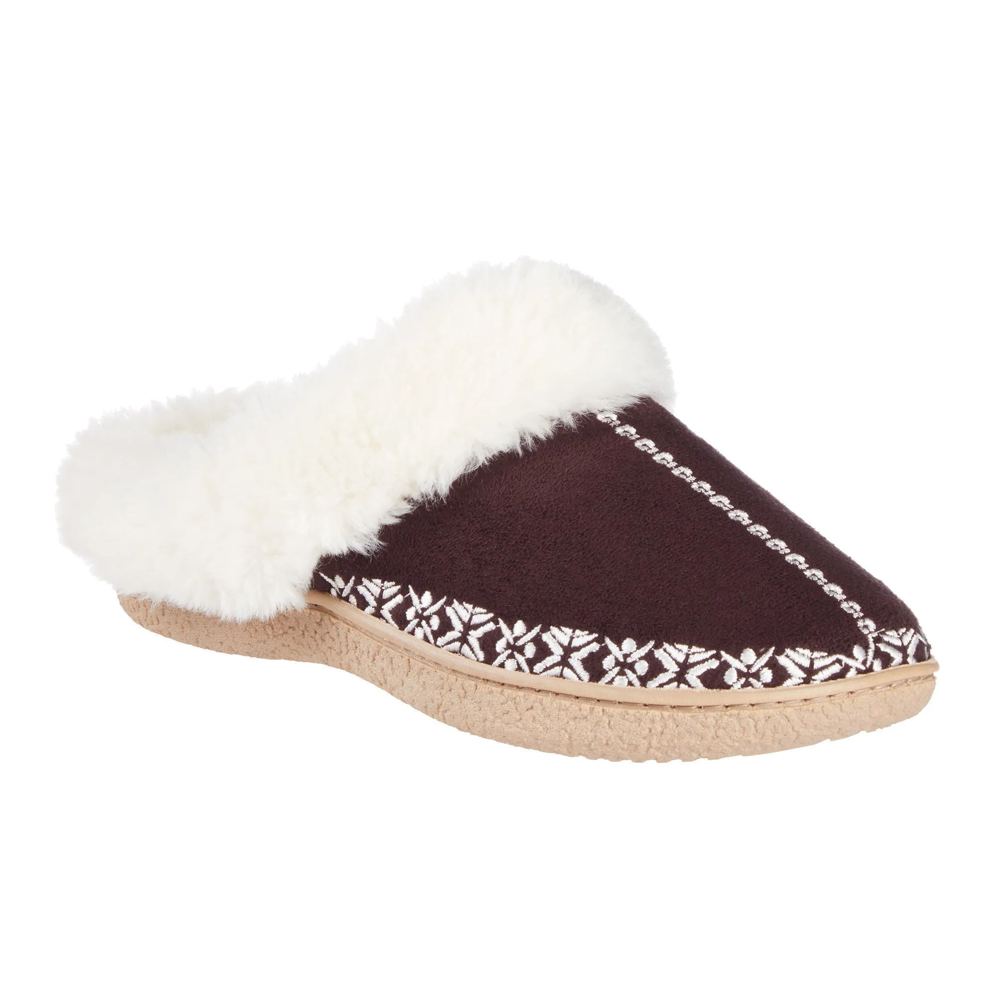 Women's Embroidered Microsuede Clara Clog Slippers