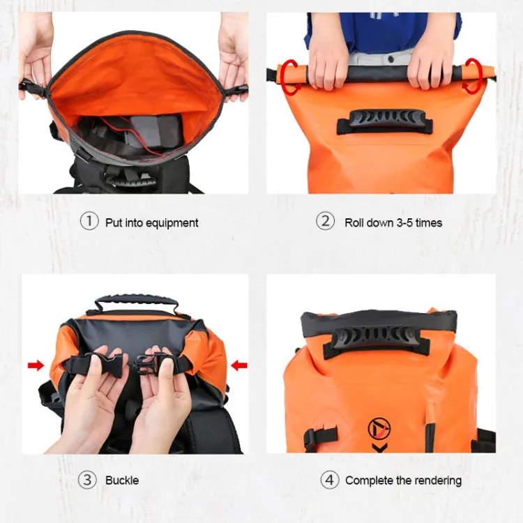 XINDA H-BAG03 20L Outdoor Waterproof Upstream Storage Shoulder Mountaineering Bag(Orange)