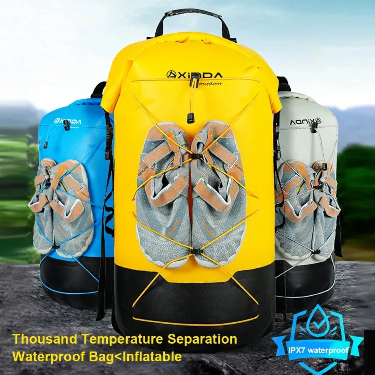 XINDA XD-BAG19 IPX7 Waterproof Outdoor Stream Tracing Backpack Diving Bag, Color: Yellow-26L