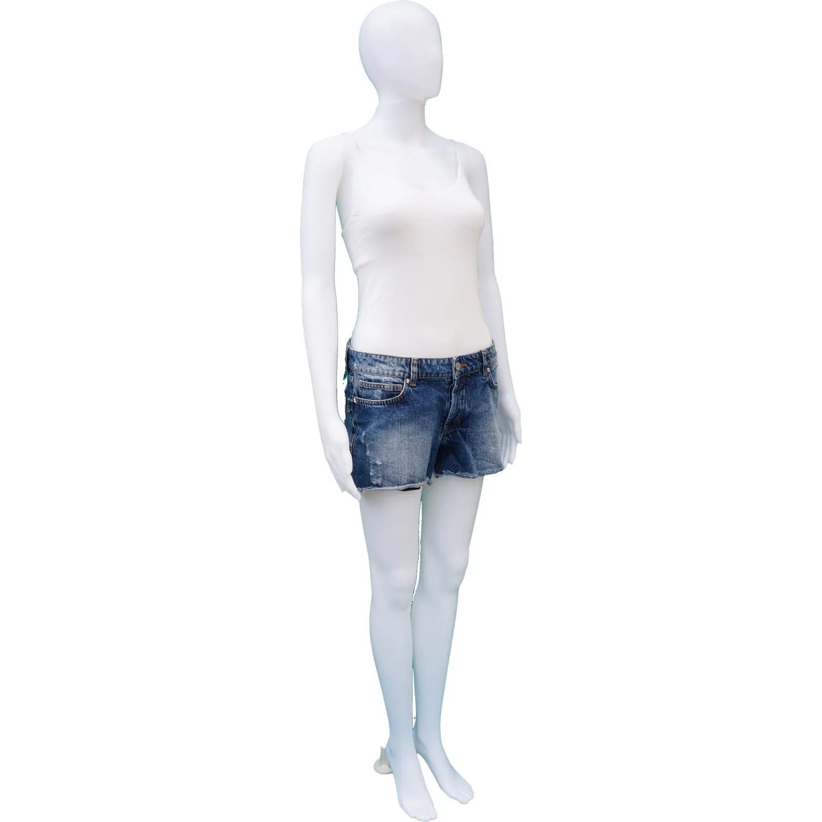 ZADIG & VOLTAIRE DISTRESSED DENIM SHORTS