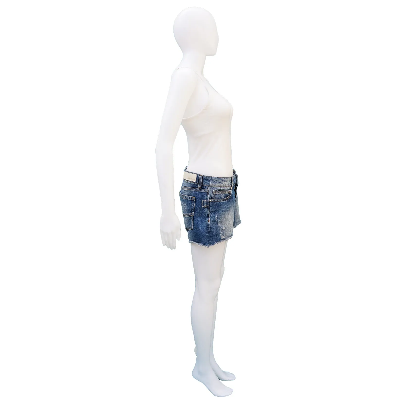 ZADIG & VOLTAIRE DISTRESSED DENIM SHORTS