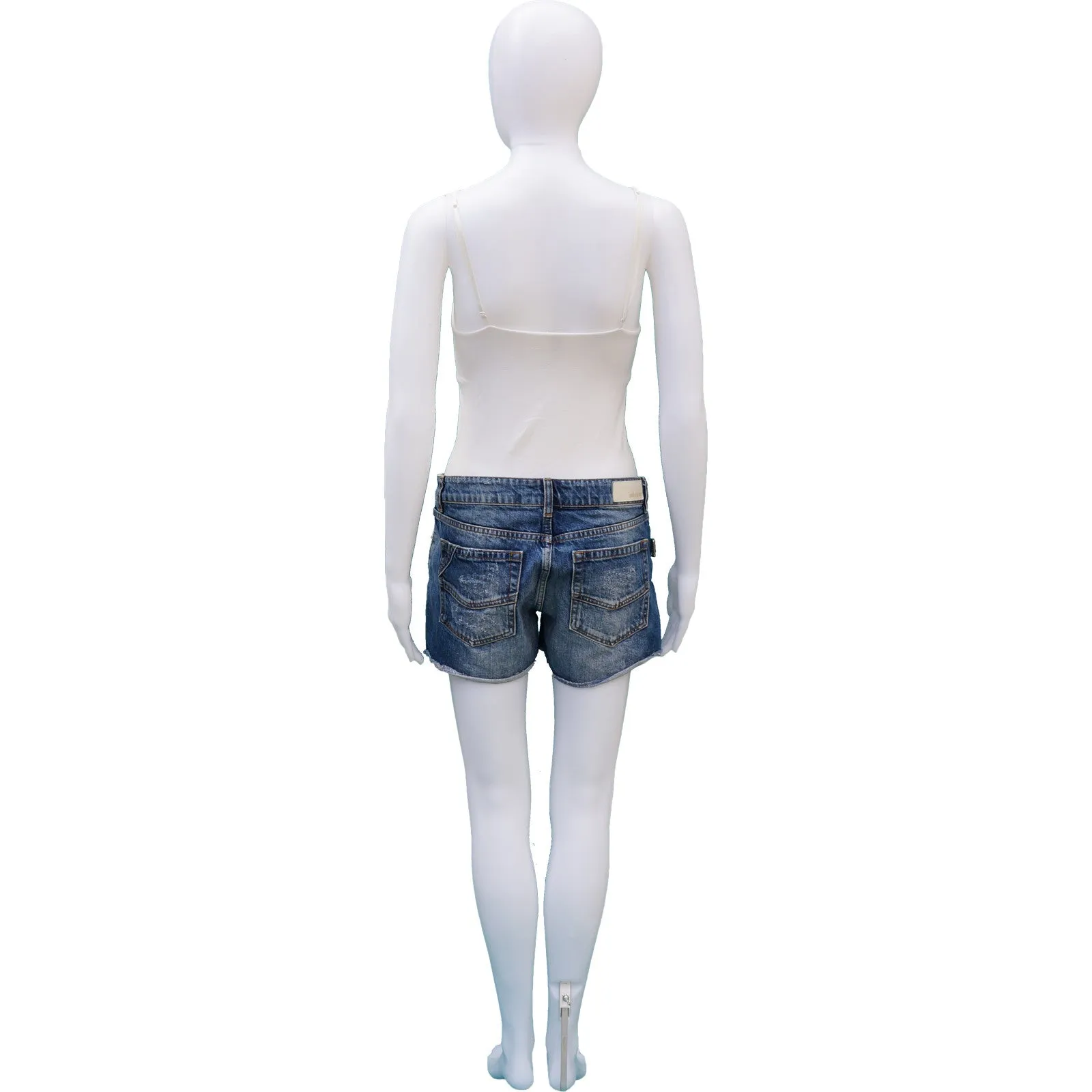 ZADIG & VOLTAIRE DISTRESSED DENIM SHORTS